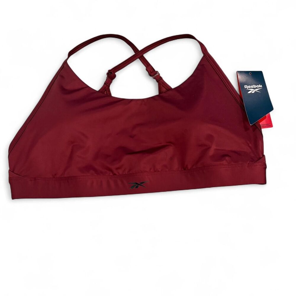 Reebok Women's Burgundy and Red Bra